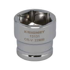 【13131】1/2DR 22mm ショートソケット (6角)