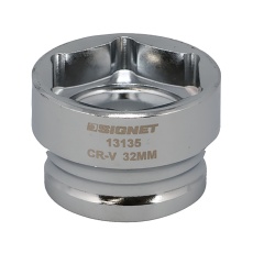【13135】1/2DR 32mm ショートソケット (6角)