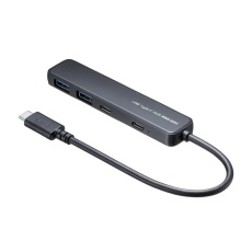 【USB-5TCP36BK】USB 5Gbps Type-C ハブ(4ポート、PD対応)