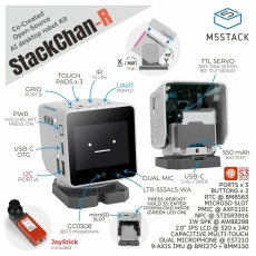 【M5STACK-K151-R】M5スタックチャン AIデスクトップロボット(ジョイスティックコントローラ付き)
