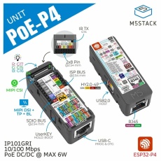 【M5STACK-U213】M5Stack PoE-P4ユニット(ESP32-P4搭載)
