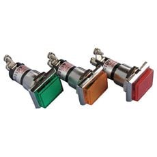 【DO8-16HKJ-AC100V-R/R】ランプ交換型超高輝度LED表示灯(AC100V接続) 赤 φ16