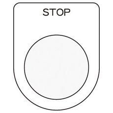 【P2236】押しボタン/セレクトスイッチ(メガネ銘板) STOP 黒 φ22.5