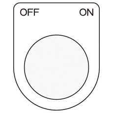 【P2243】押しボタン/セレクトスイッチ(メガネ銘板) OFF ON 黒 φ22.5