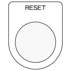 【P2537】押しボタン/セレクトスイッチ(メガネ銘板) RESET 黒 φ25.5