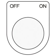 【P2543】押しボタン/セレクトスイッチ(メガネ銘板) OFF ON 黒 φ25.5