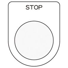 【P3036】押しボタン/セレクトスイッチ(メガネ銘板) STOP 黒 φ30.5