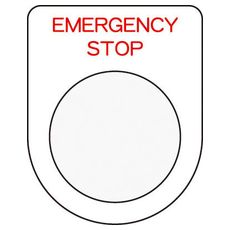 【P3042】押しボタン/セレクトスイッチ(メガネ銘板) EMERGENCY STOP 赤