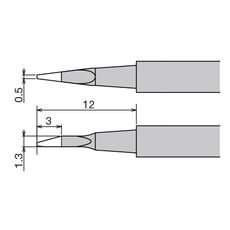 【XST-80HRT-0.5】ホットピンセット 替こて先 XST-80G用