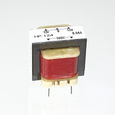 【HP-124】トランス 単相：複巻 1次：100V 2次：12V 40mA センタータップ