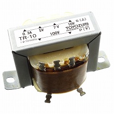 【TR-10】トランス 単相：複巻 1次：100V 2次：10V系 0.3A