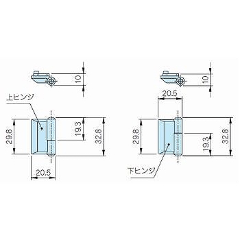 【FW-2S】FW型開閉ヒンジ(上下セット)