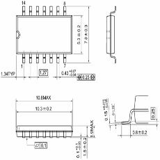 【TC74HC07AF(F)】6回路 バッファ オープンドレイン CMOS SOP14