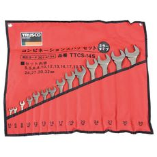 【TTCS14S】ミラータイプコンビネーションスパナセット 14丁組セット
