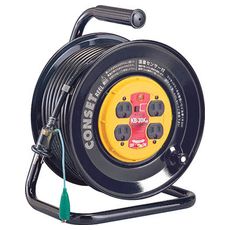 【KB30K】コンセント盤固定型ブレーカーリール 単相100Vアース付 30m