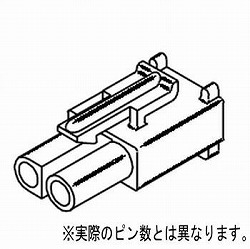 【39036024】6.7mmピッチ 電線対電線用 リセプタクル 極数2(10個入)