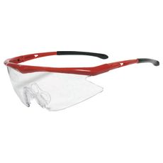 【TSG1856RE】一眼型安全メガネ スポーツタイプ フレームレッド レンズクリア