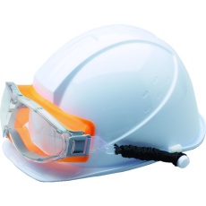 【X9302SPGOR】ゴーグル型 保護メガネ ヘルメット取付式