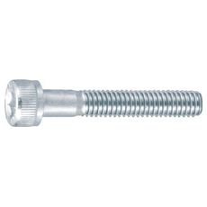 【B7301050】六角穴付ボルト三価 白 半ネジ サイズM10X50 4本入