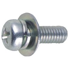 【B7500330】ナベ頭組込ネジ 三価白P-3 サイズM3X30 50本入