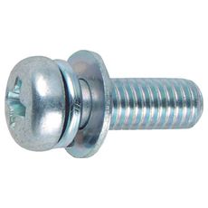 【B7510530】ナベ頭組込ネジ 三価白P-4 サイズM5X30 26本入