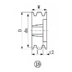 【SPA1033】ブッシングプーリー SPA 103mm 溝数3