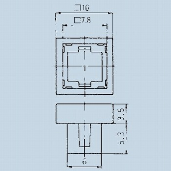 【140000340143】照光式押しボタンスイッチ取付枠 黒