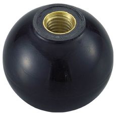 【TPC4010BK】樹脂製握り玉 金具付黒 40XM10mm