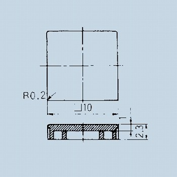 【140000480749】照光式押しボタンスイッチ角10ボタン 青
