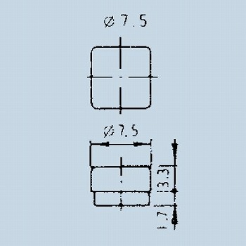 【140007480168】押しボタンスイッチ角7.5ボタン 黒