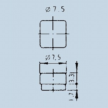 【140007480168】押しボタンスイッチ角7.5ボタン 黒