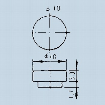 【140007480198】押しボタンスイッチ10φボタン 黒