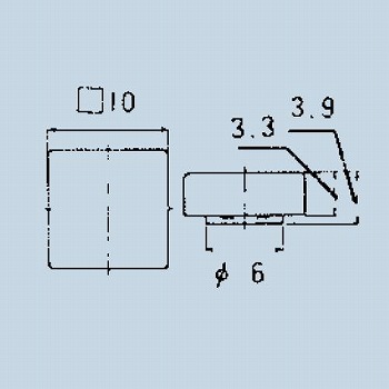 【140007480246】押しボタンスイッチ角10ボタン 白