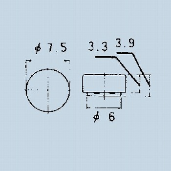 【140007480272】押しボタンスイッチ7.5φボタン 黒