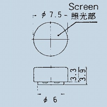 【140007480276】照光式押しボタンスイッチ7.5φボタン 赤透明