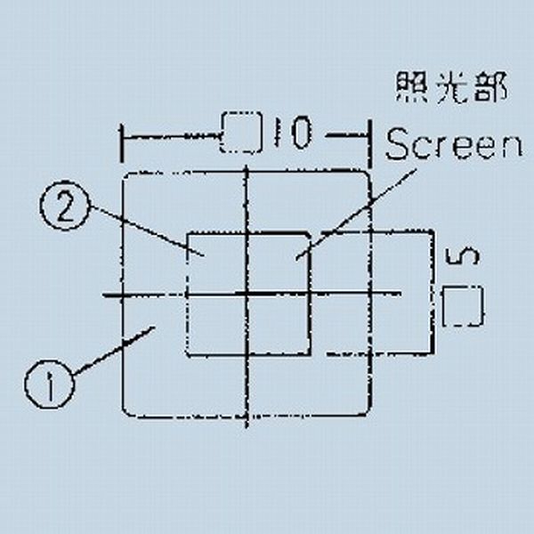 【140007480453】照光式押しボタンスイッチ角10ボタン グレー(照光部:透明)