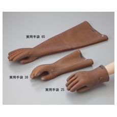 【1-2664-02】天然ゴム手袋 実用手袋38