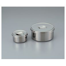 【1-4528-04】ステンレス丸型ポット ツマミ付き16cm