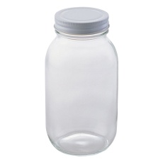 【M-450】広口ガラスボトル 484.5mL キャップ別 30本入