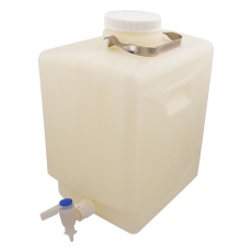 【DS2327-0050】フッ素加工活栓付角型瓶 20L