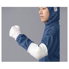 【1-9718-02】クリーンルーム用サポーター肘あて 白 M