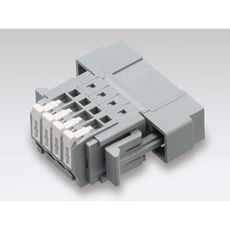 【SL-4000-AWSH-8PGY】2ピース型スクリューレス端子台(プラグ/基板用レセプタクル組ライトアングル)3.81mmピッチ5A300V8極