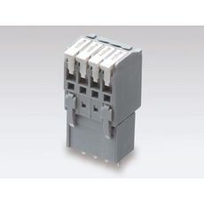 【SL-4000-CWSV-4PGY】2ピース型スクリューレス端子台(プラグ/基板用レセプタクル組 ストレート)3.81mmピッチ 5A 300V 4極