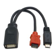 【USB-120A】USBホストケーブル 補助電源付 7.5cm
