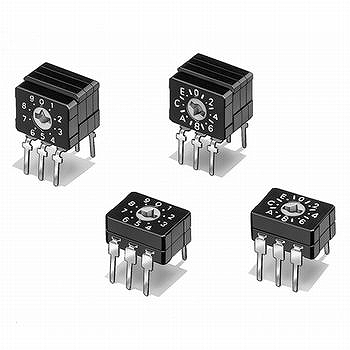 【A6C-16R(N)】ロータリーディップスイッチ 上面操作タイプ ポジション数16