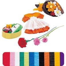 【13967】クレープ紙 250×250 6色組