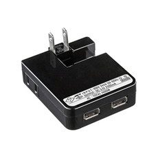 【ACAIP27SBK】【在庫処分セール】USB充電タップ型ACアダプター USBポート2個口 電源1個口 ブラック