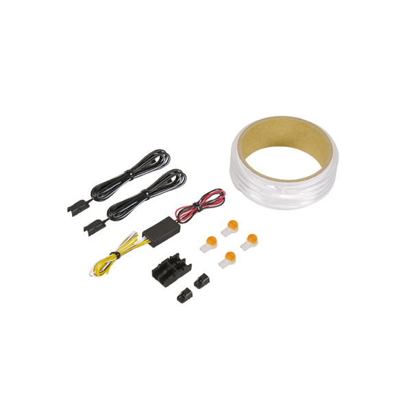 【2929】【在庫処分セール】フロントグリルラインイルミ(白) DC12V車専用 180mA 防水仕様