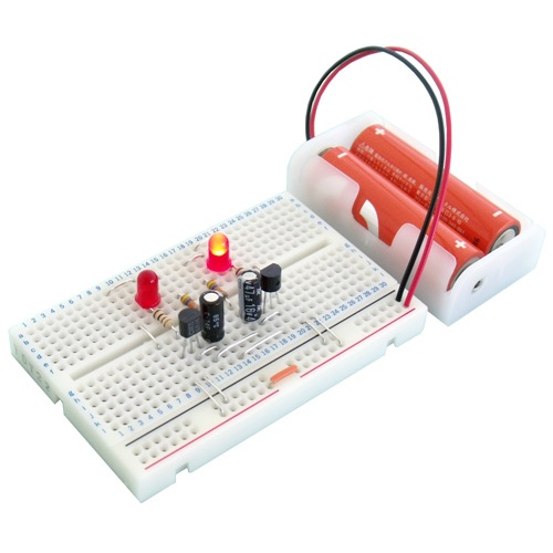 【SBS-202】小型ブレッドボードパーツセット LED点滅回路