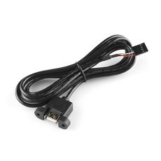 【CAB-10177】Panel Mount USB to 4-pin Female Header Cable - 6’